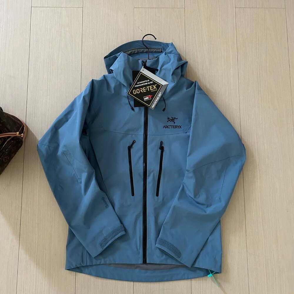 Men's ARCTERYX Washed Blue Waterproof Hard Shell Hooded Jackets XL